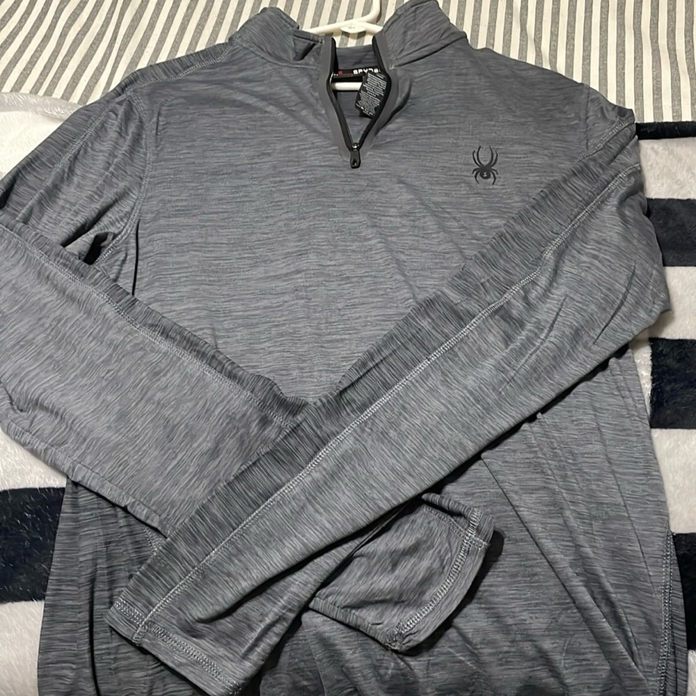 Black spyder active 1/4 zip Medium
